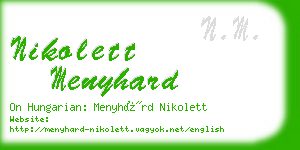 nikolett menyhard business card